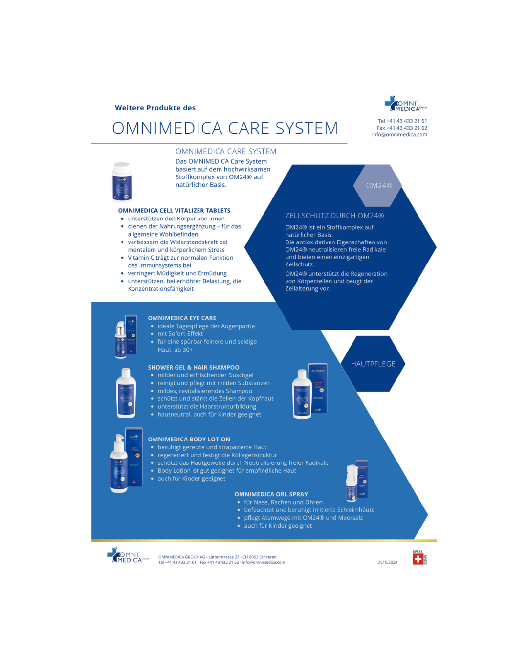 OMNIMEDICA Flyer mit 3 Sachets je 2 ml