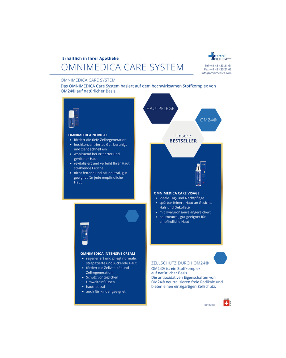 OMNIMEDICA Flyer mit 3 Sachets je 2 ml