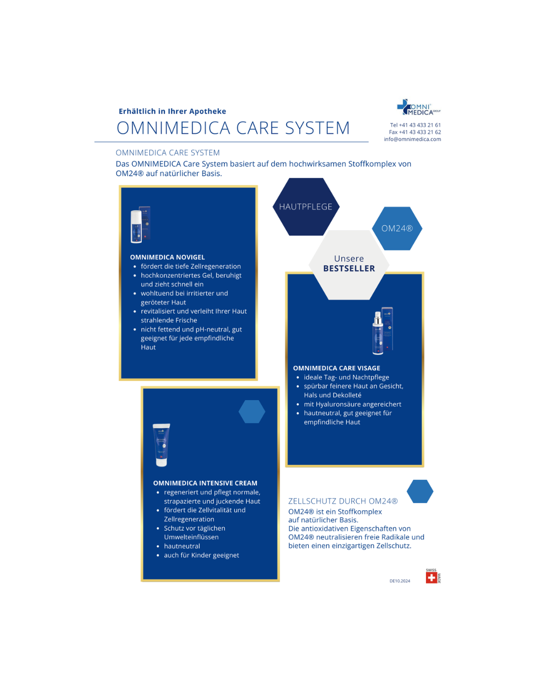 OMNIMEDICA Flyer mit 3 Sachets je 2 ml
